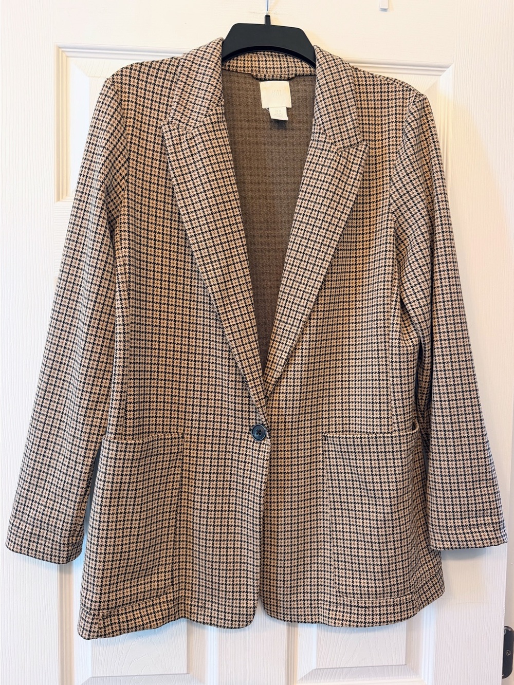 H&M Brown & Black Single-Button Blazer